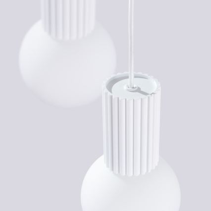 Lampadario a sospensione con filo HALO 3xG9/8W/230V diametro 25 cm bianco