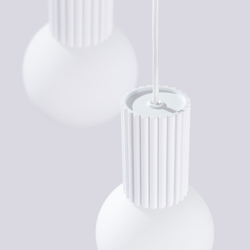 Lampadario a sospensione con filo HALO 3xG9/8W/230V diametro 25 cm bianco