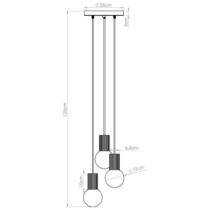 Lampadario a sospensione con filo HALO 3xG9/8W/230V diametro 25 cm bianco