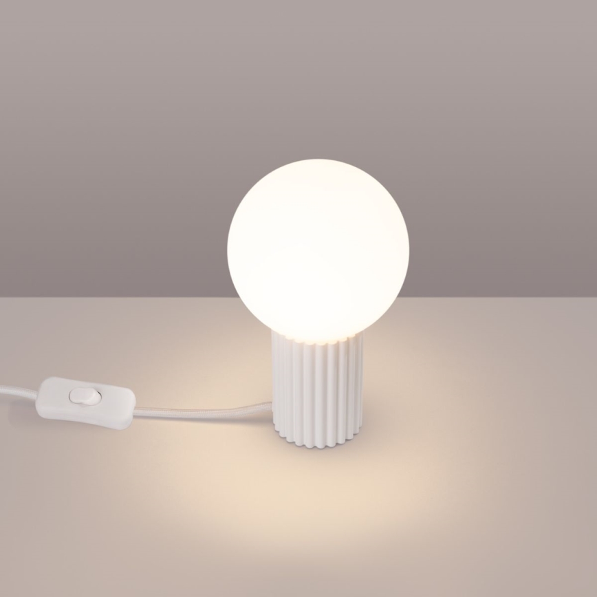 Lampada da tavolo HALO 1xG9/8W/230V diametro 12 cm bianco