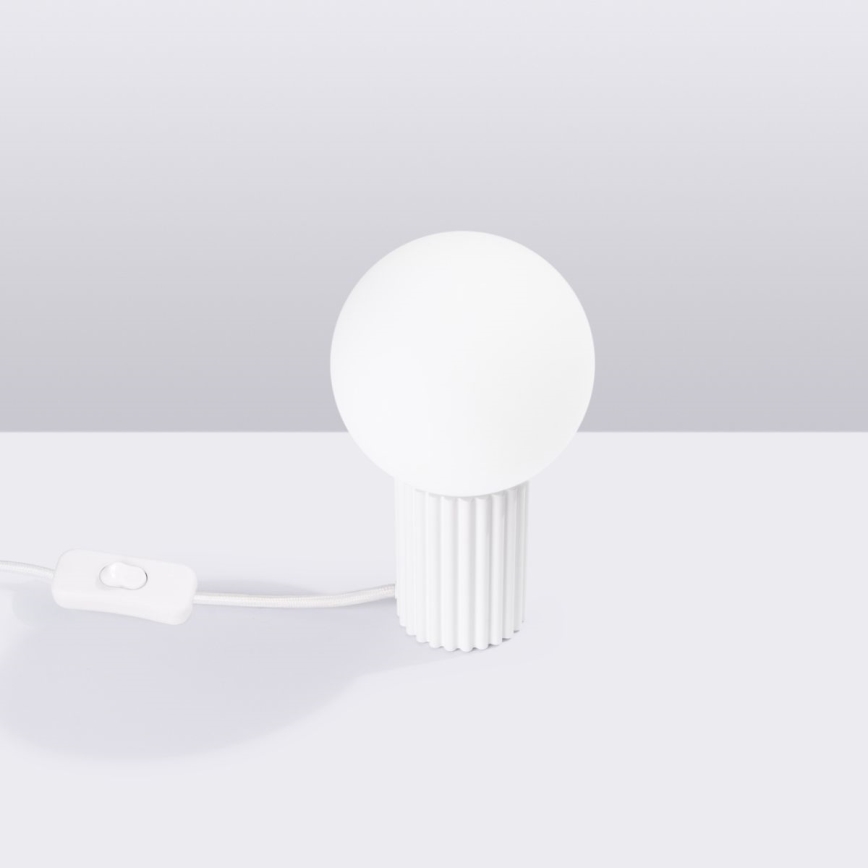 Lampada da tavolo HALO 1xG9/8W/230V diametro 12 cm bianco