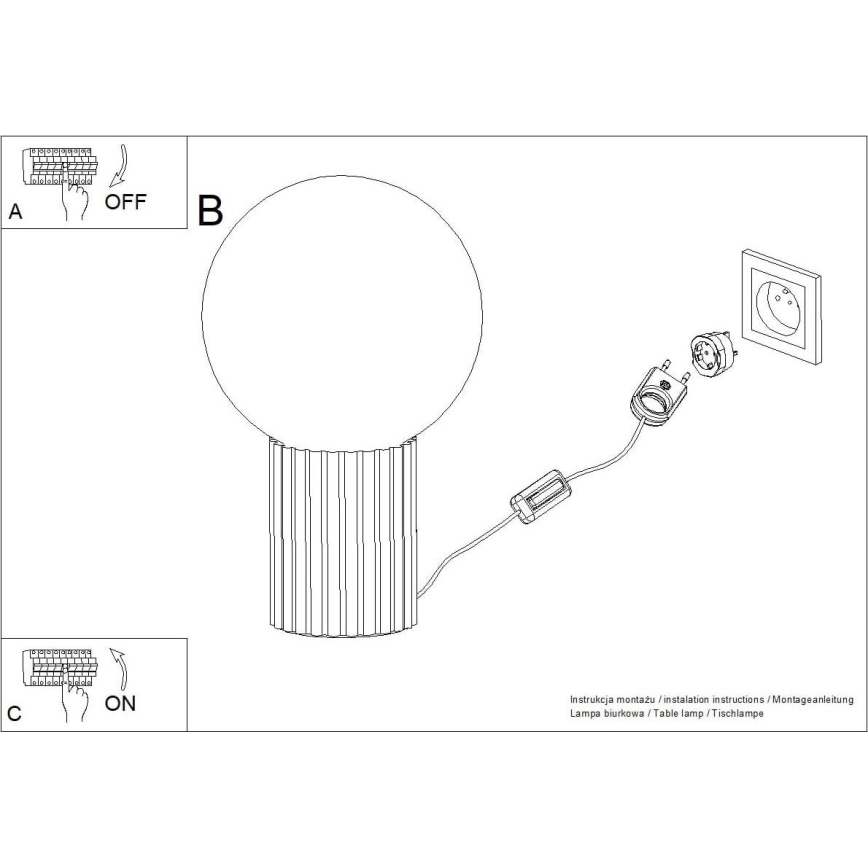Lampada da tavolo HALO 1xG9/8W/230V diametro 12 cm bianco