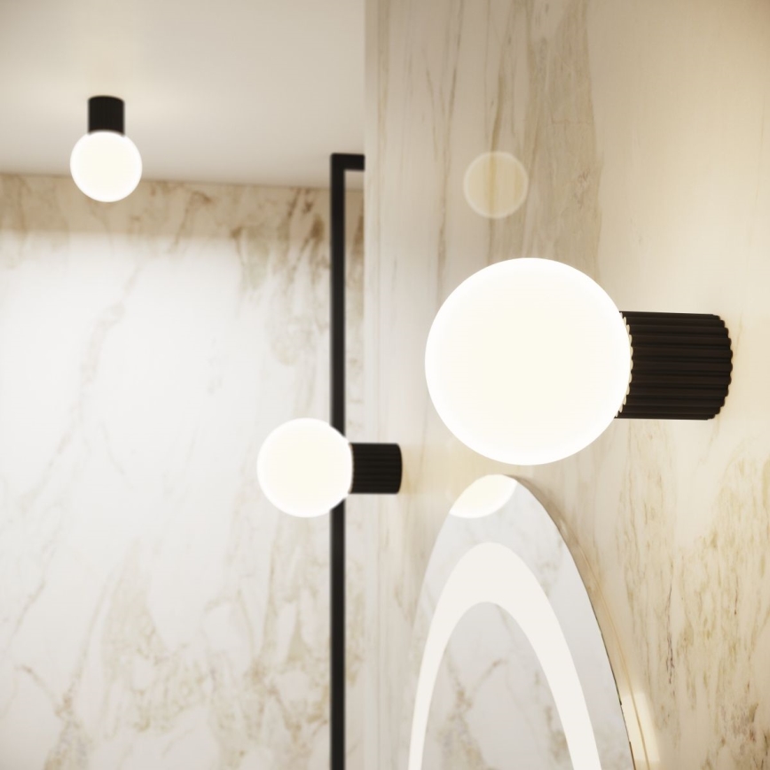 Applique da bagno HALO 1xG9/8W/230V diametro 12 cm IP44 nero
