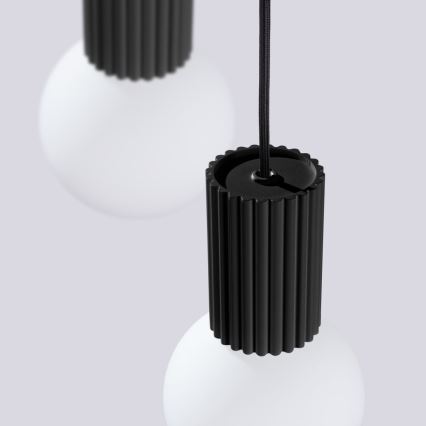 Lampadario a sospensione con filo HALO 3xG9/8W/230V diametro 25 cm nero