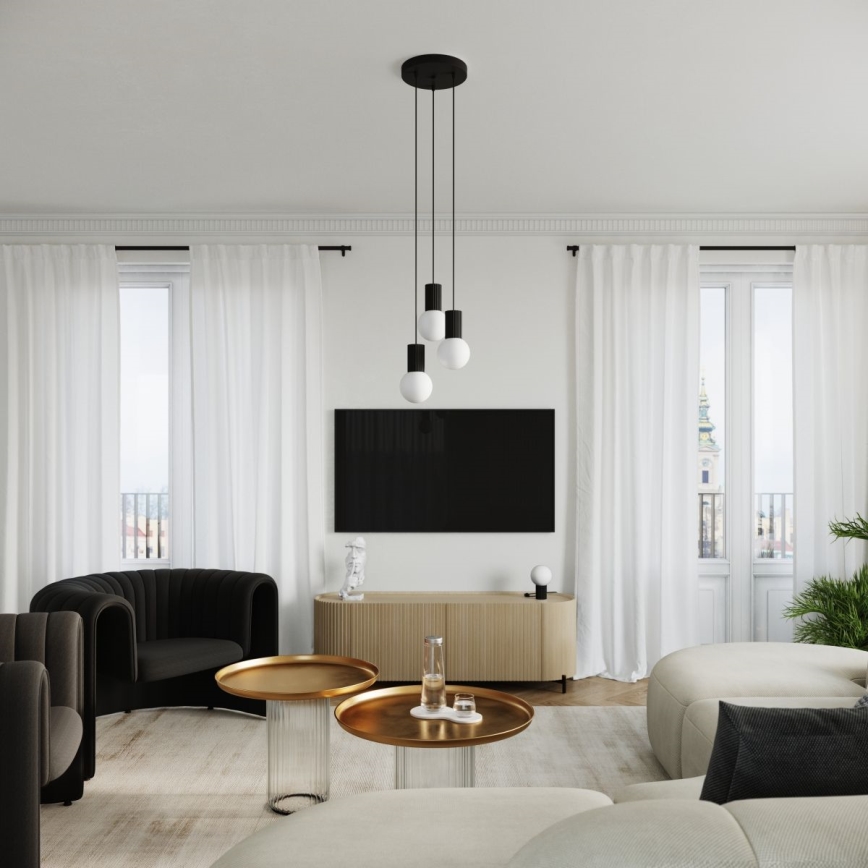 Lampada da tavolo HALO 1xG9/8W/230V diametro 12 cm nero
