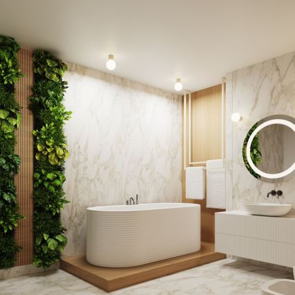 Applique da bagno HALO 1xG9/8W/230V diametro 12 cm IP44 color crema