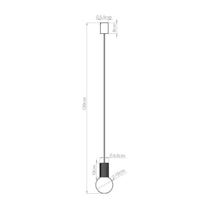 Lampadario a sospensione con filo HALO 1xG9/8W/230V diametro 12 cm color crema