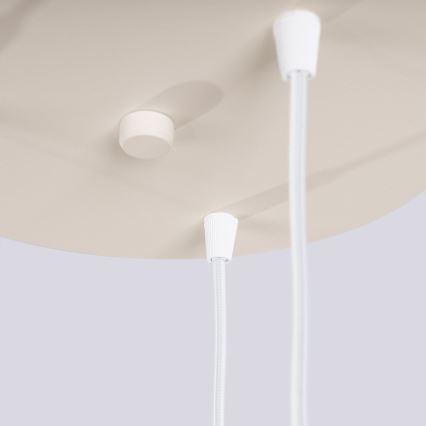 Lampadario a sospensione con filo HALO 3xG9/8W/230V diametro 25 cm color crema