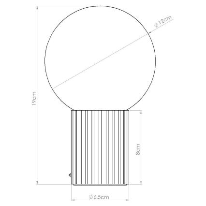 Lampada da tavolo HALO 1xG9/8W/230V diametro 12 cm color crema