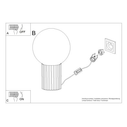 Lampada da tavolo HALO 1xG9/8W/230V diametro 12 cm color crema