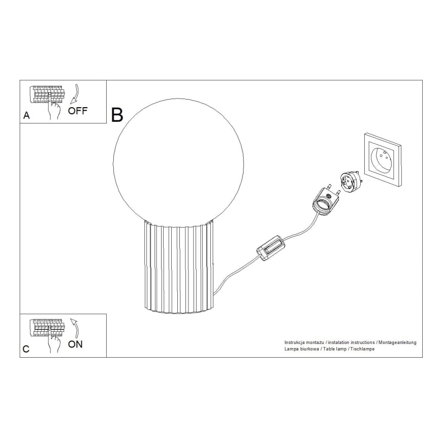 Lampada da tavolo HALO 1xG9/8W/230V diametro 12 cm color crema
