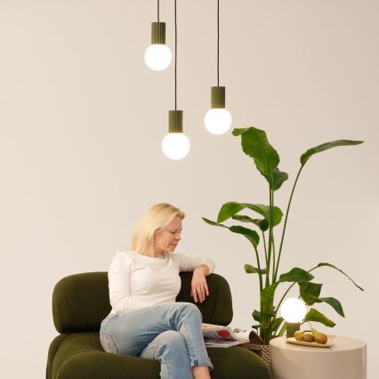 Lampadario a sospensione con filo HALO 1xG9/8W/230V diametro 12 cm verde