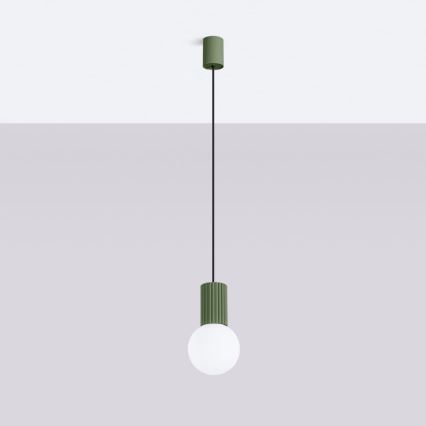 Lampadario a sospensione con filo HALO 1xG9/8W/230V diametro 12 cm verde