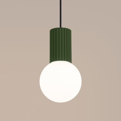 Lampadario a sospensione con filo HALO 1xG9/8W/230V diametro 12 cm verde