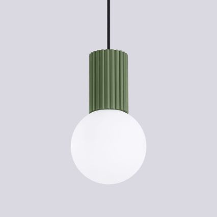 Lampadario a sospensione con filo HALO 1xG9/8W/230V diametro 12 cm verde