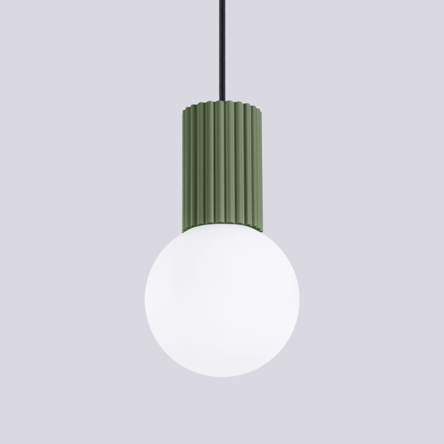Lampadario a sospensione con filo HALO 1xG9/8W/230V diametro 12 cm verde