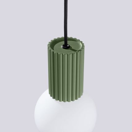 Lampadario a sospensione con filo HALO 1xG9/8W/230V diametro 12 cm verde