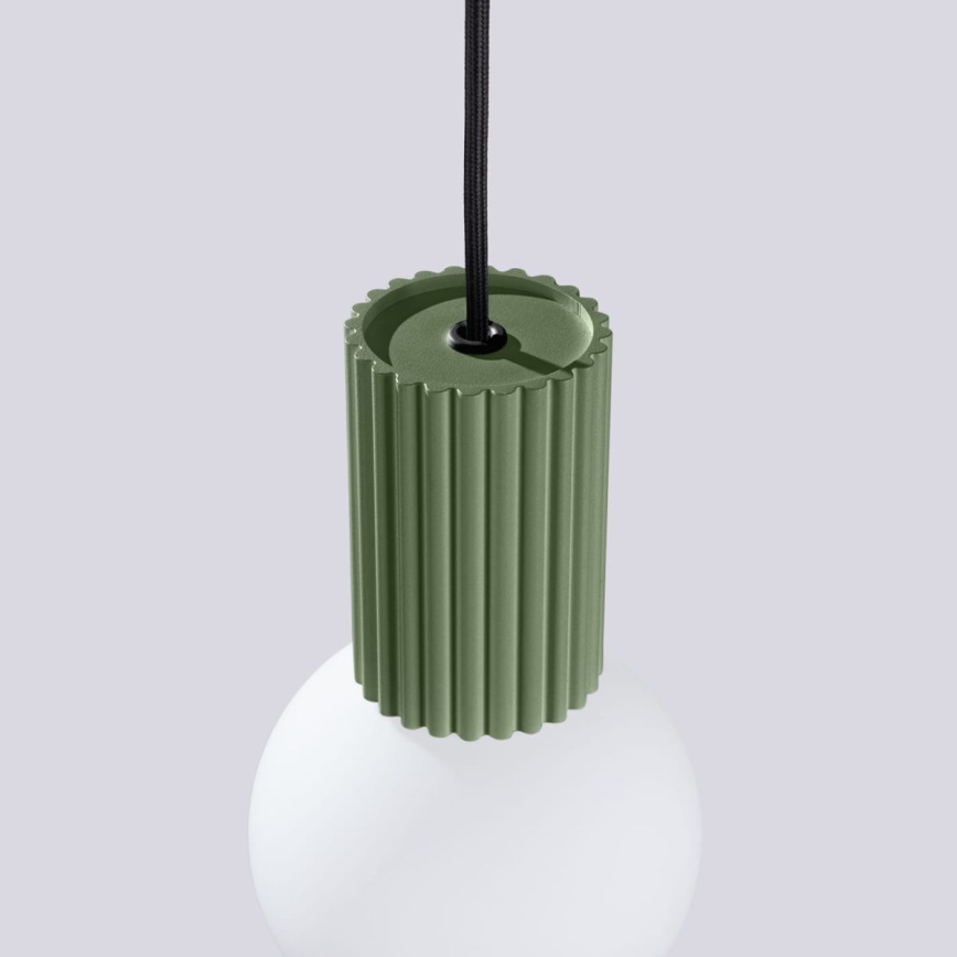 Lampadario a sospensione con filo HALO 1xG9/8W/230V diametro 12 cm verde