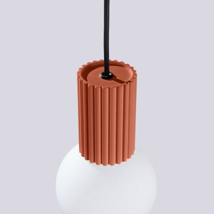 Lampadario a sospensione con filo HALO 1xG9/8W/230V diametro 12 cm arancione