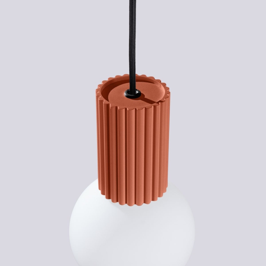 Lampadario a sospensione con filo HALO 1xG9/8W/230V diametro 12 cm arancione