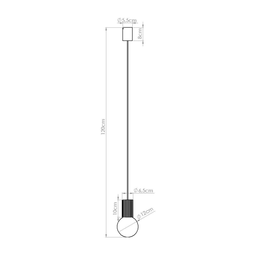 Lampadario a sospensione con filo HALO 1xG9/8W/230V diametro 12 cm arancione
