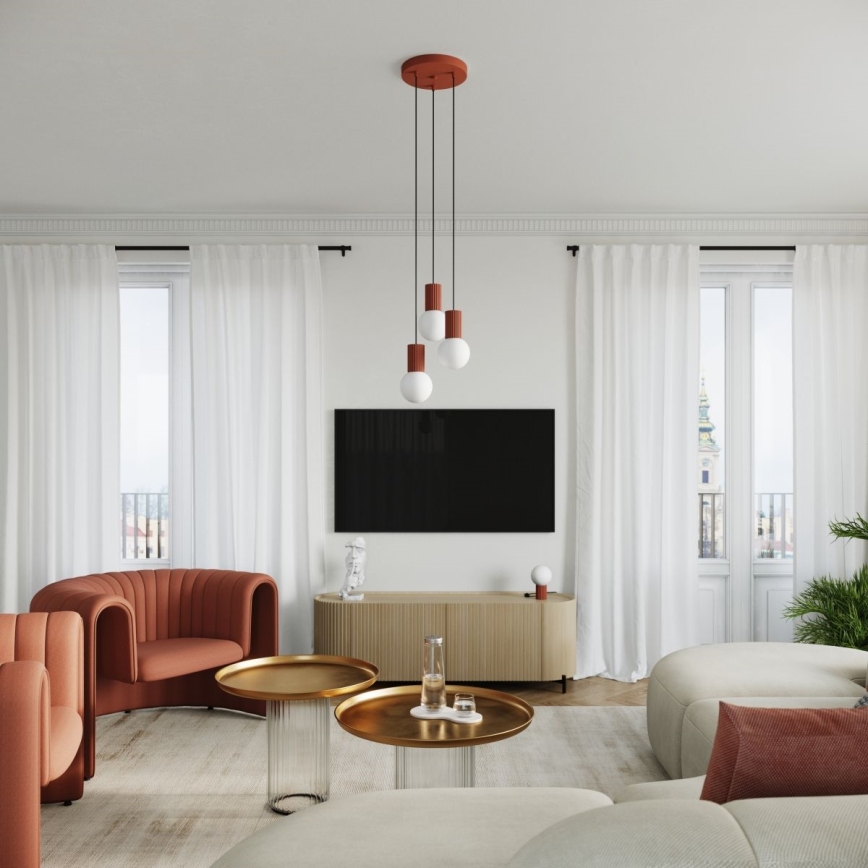 Lampada da tavolo HALO 1xG9/8W/230V diametro 12 cm arancione