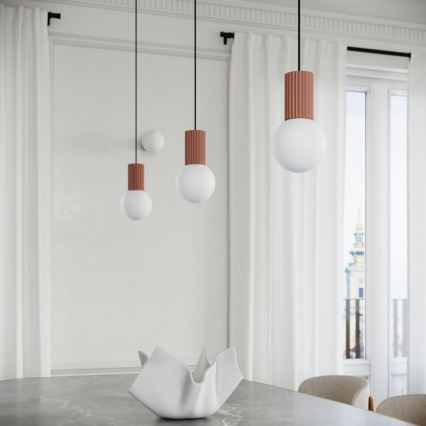 Lampadario a sospensione con filo HALO 1xG9/8W/230V diametro 12 cm marrone