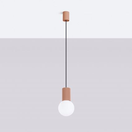 Lampadario a sospensione con filo HALO 1xG9/8W/230V diametro 12 cm marrone