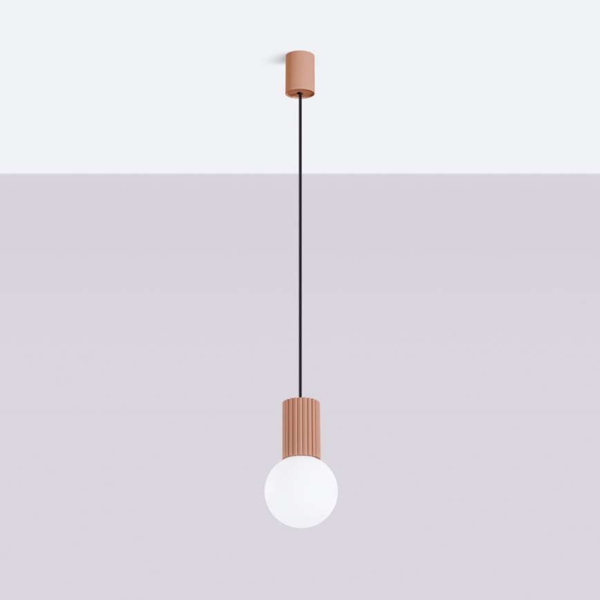 Lampadario a sospensione con filo HALO 1xG9/8W/230V diametro 12 cm marrone