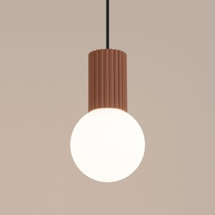 Lampadario a sospensione con filo HALO 1xG9/8W/230V diametro 12 cm marrone