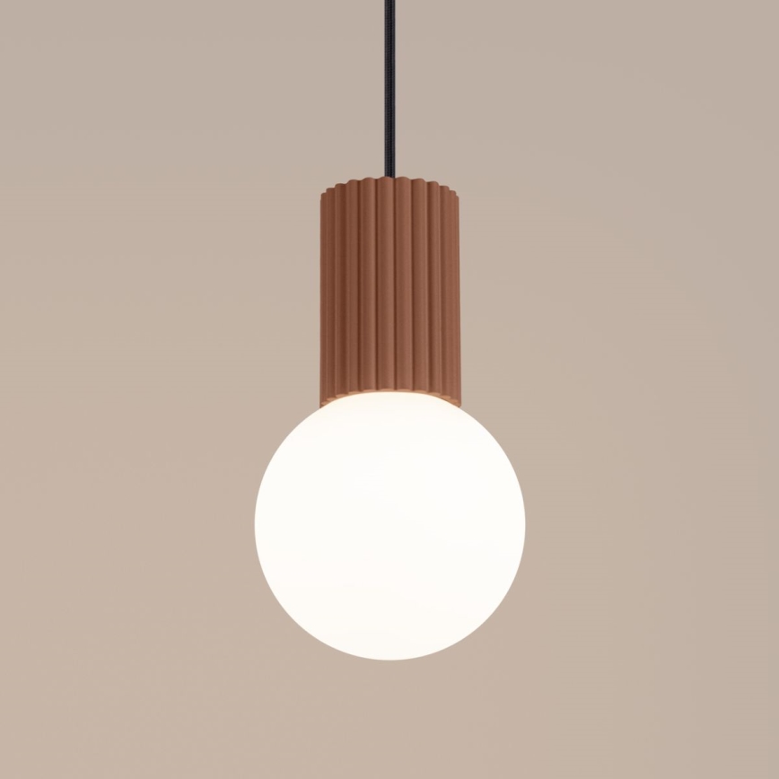 Lampadario a sospensione con filo HALO 1xG9/8W/230V diametro 12 cm marrone