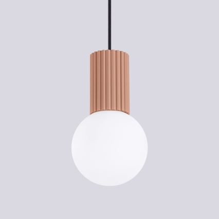Lampadario a sospensione con filo HALO 1xG9/8W/230V diametro 12 cm marrone