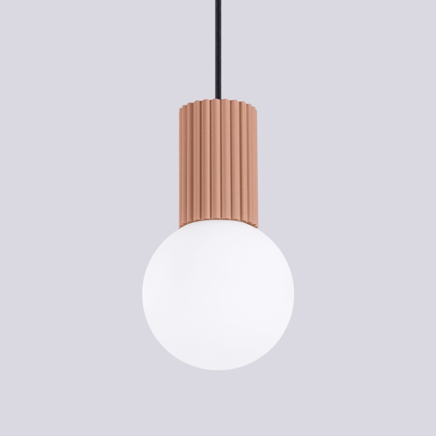 Lampadario a sospensione con filo HALO 1xG9/8W/230V diametro 12 cm marrone