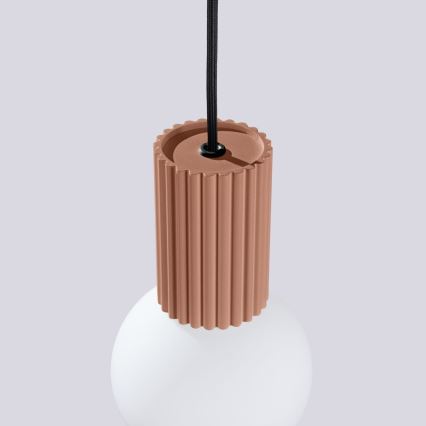Lampadario a sospensione con filo HALO 1xG9/8W/230V diametro 12 cm marrone