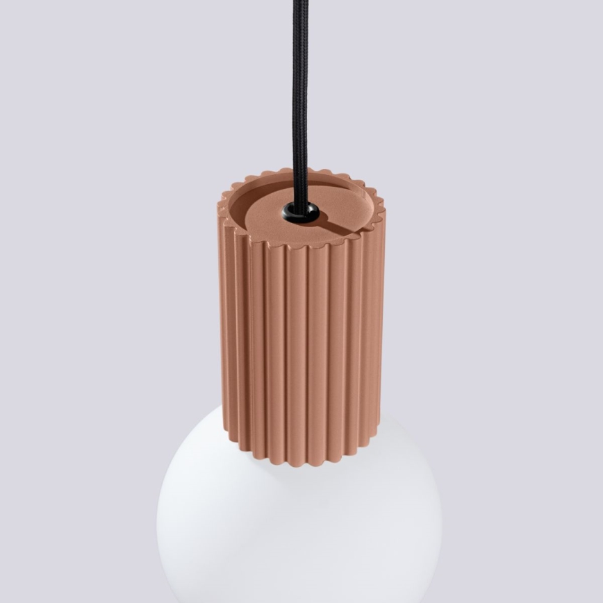 Lampadario a sospensione con filo HALO 1xG9/8W/230V diametro 12 cm marrone