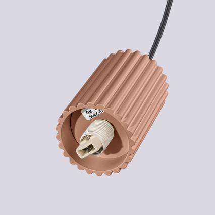 Lampadario a sospensione con filo HALO 1xG9/8W/230V diametro 12 cm marrone
