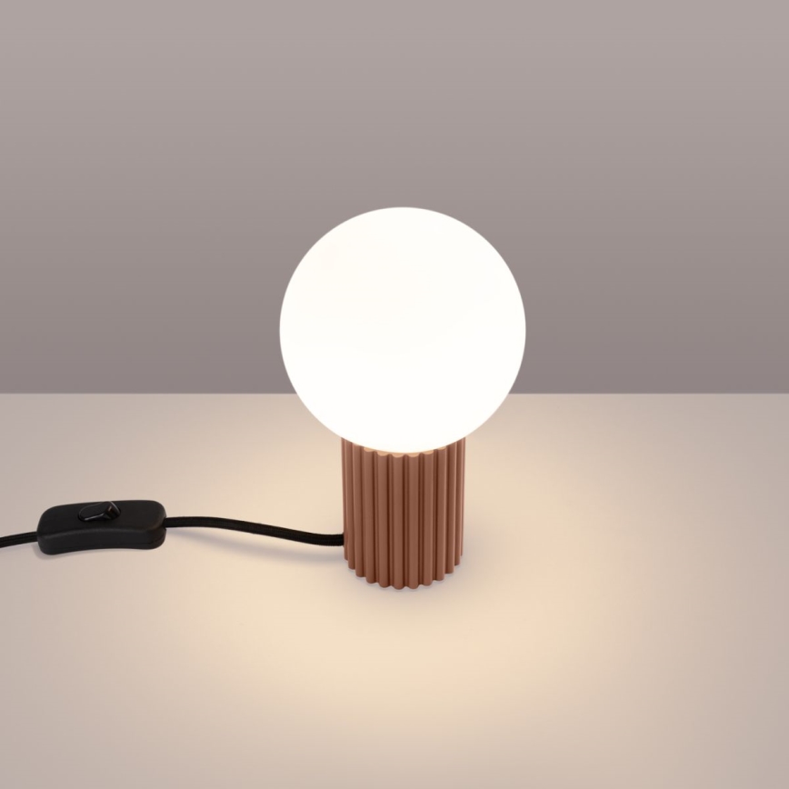 Lampada da tavolo HALO 1xG9/8W/230V diametro 12 cm marrone