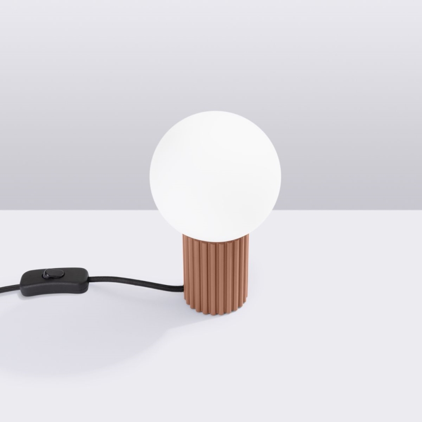 Lampada da tavolo HALO 1xG9/8W/230V diametro 12 cm marrone
