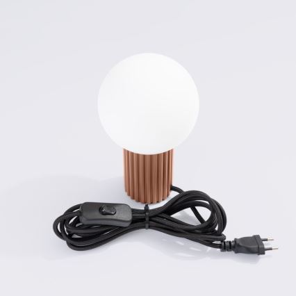 Lampada da tavolo HALO 1xG9/8W/230V diametro 12 cm marrone
