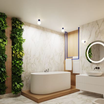 Applique da bagno HALO 1xG9/8W/230V diametro 12 cm IP44 blu