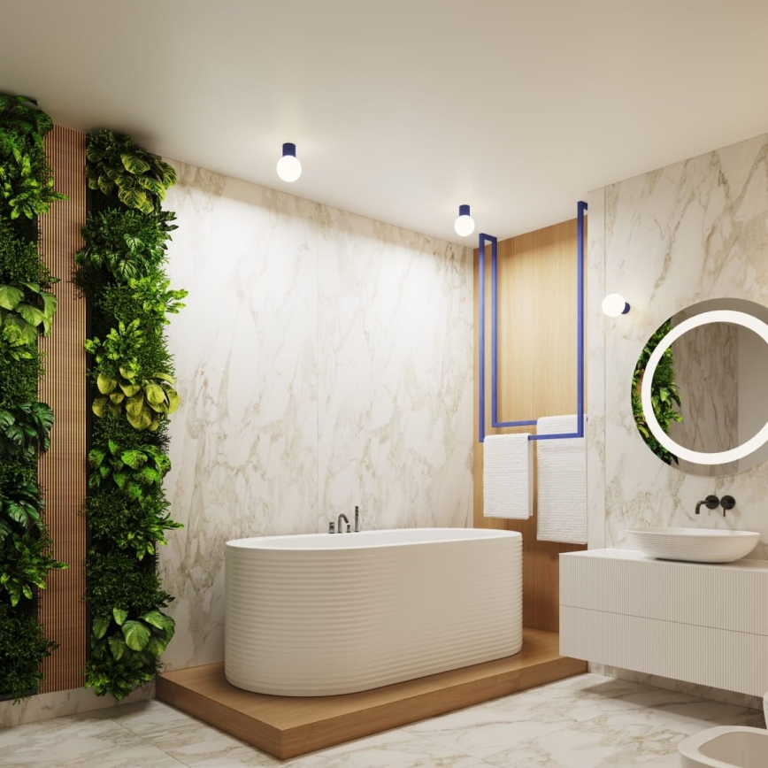 Applique da bagno HALO 1xG9/8W/230V diametro 12 cm IP44 blu