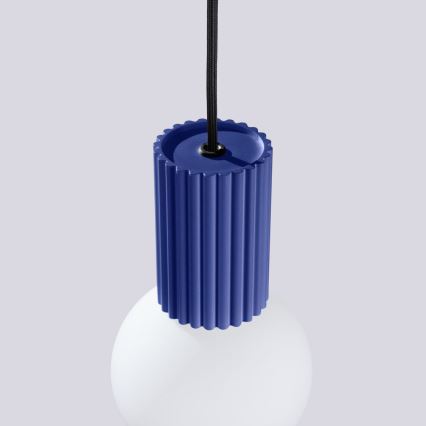 Lampadario a sospensione con filo HALO 1xG9/8W/230V diametro 12 cm blu