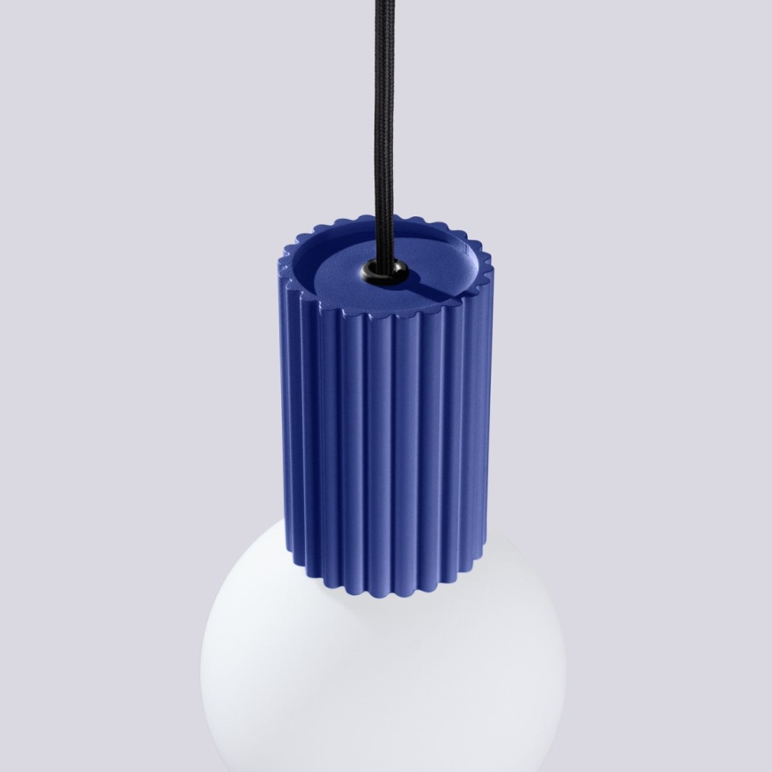 Lampadario a sospensione con filo HALO 1xG9/8W/230V diametro 12 cm blu