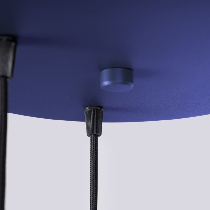 Lampadario a sospensione con filo HALO 3xG9/8W/230V diametro 25 cm blu