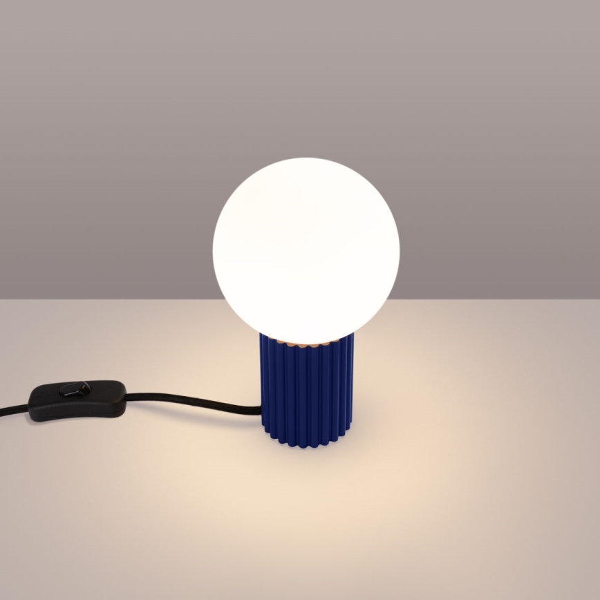 Lampada da tavolo HALO 1xG9/8W/230V diametro 12 cm blu