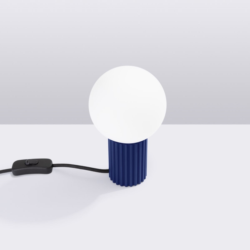 Lampada da tavolo HALO 1xG9/8W/230V diametro 12 cm blu