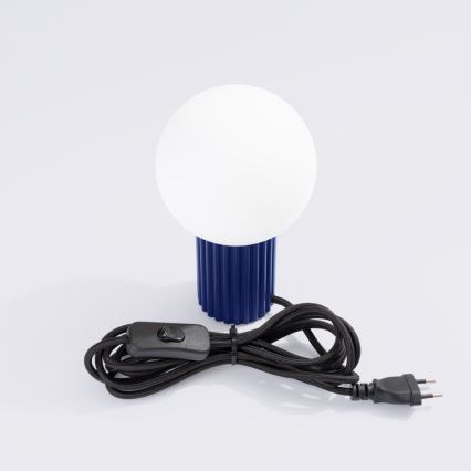 Lampada da tavolo HALO 1xG9/8W/230V diametro 12 cm blu
