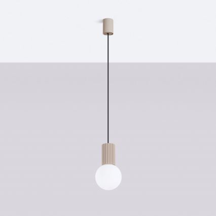 Lampadario a sospensione con filo HALO 1xG9/8W/230V diametro 12 cm beige