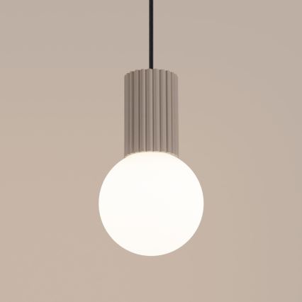 Lampadario a sospensione con filo HALO 1xG9/8W/230V diametro 12 cm beige
