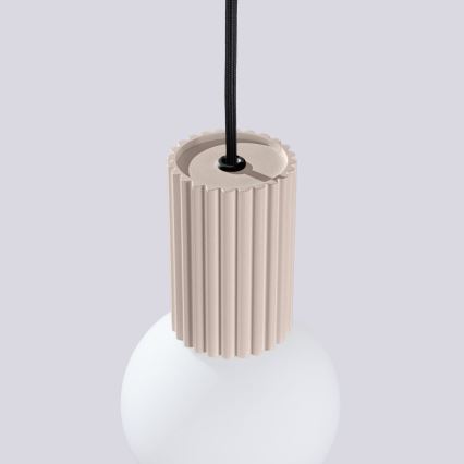 Lampadario a sospensione con filo HALO 1xG9/8W/230V diametro 12 cm beige